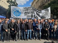 En la Marcha por San Cayetano, el cotitular de la CGT, Cristian Jerónimo, afirmó que se perdieron 380 mil puestos de trabajo